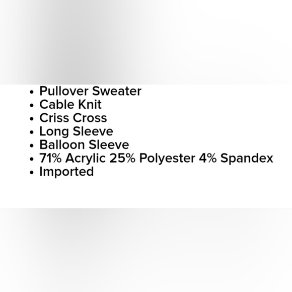 SOLD NWT 🥰 All Things Sweet Cable Knit Crossover Sweater. - Picture 8 of 9